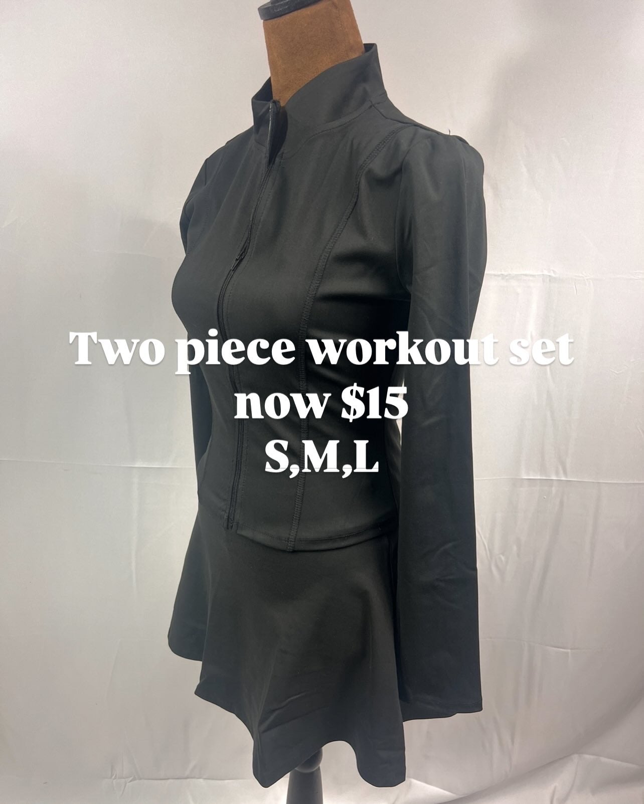 Active long sleeve jacket & mini skirt set