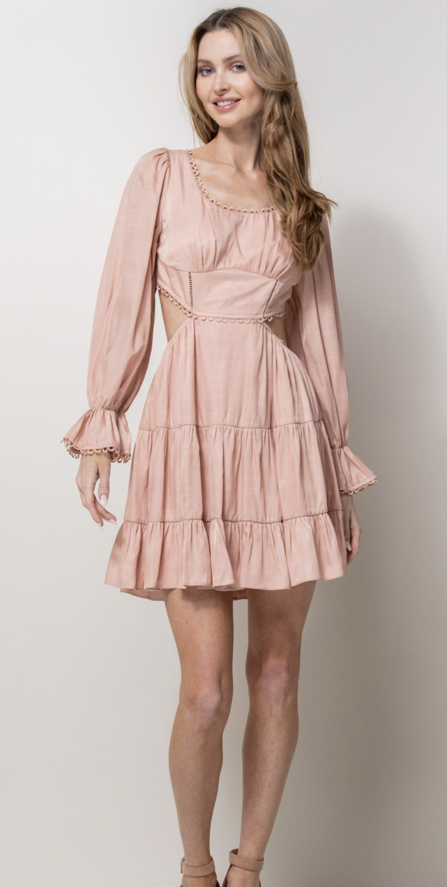 Back Cut-out mini dress