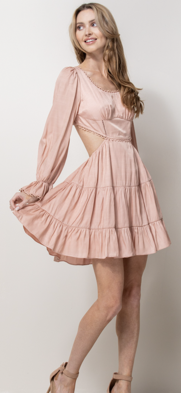 Back Cut-out mini dress