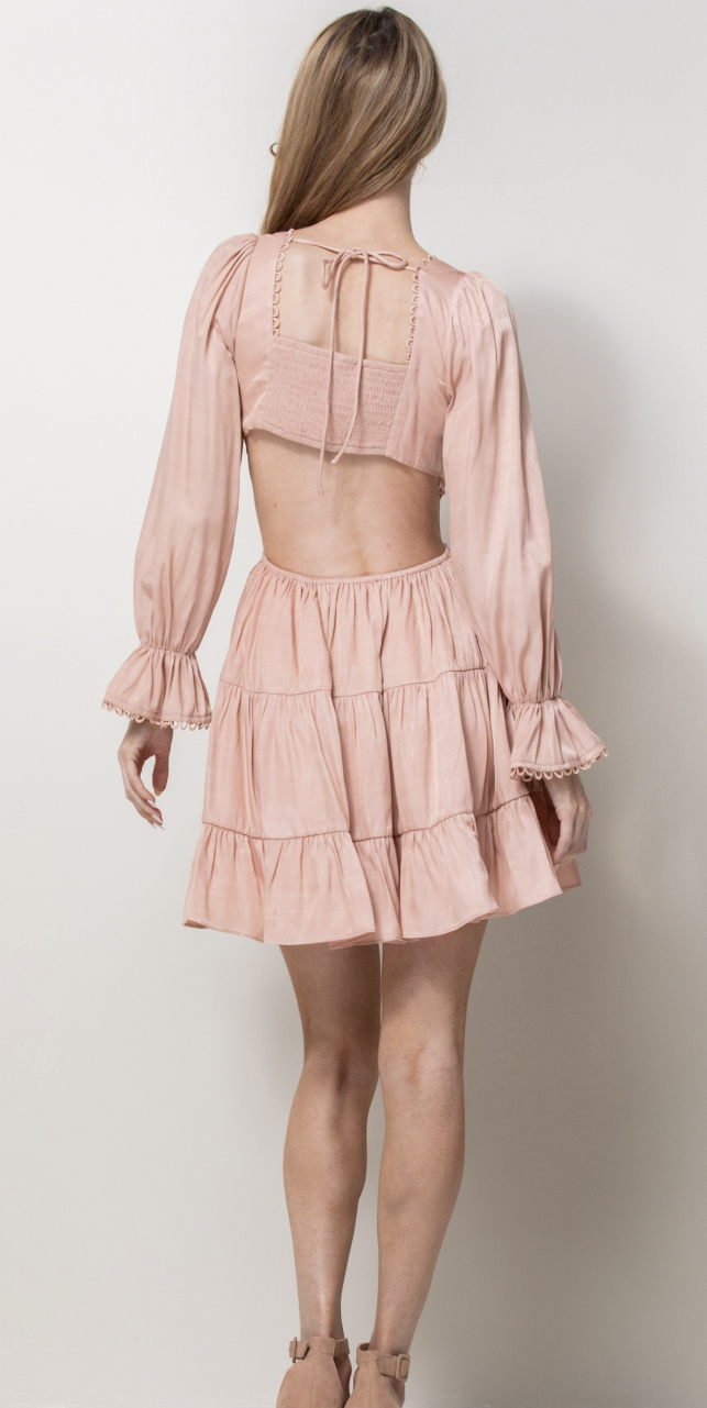 Back Cut-out mini dress