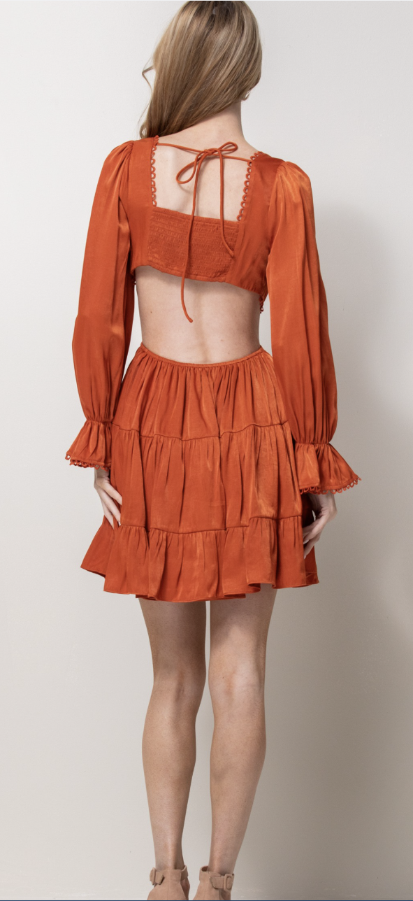 Back Cut-out mini dress