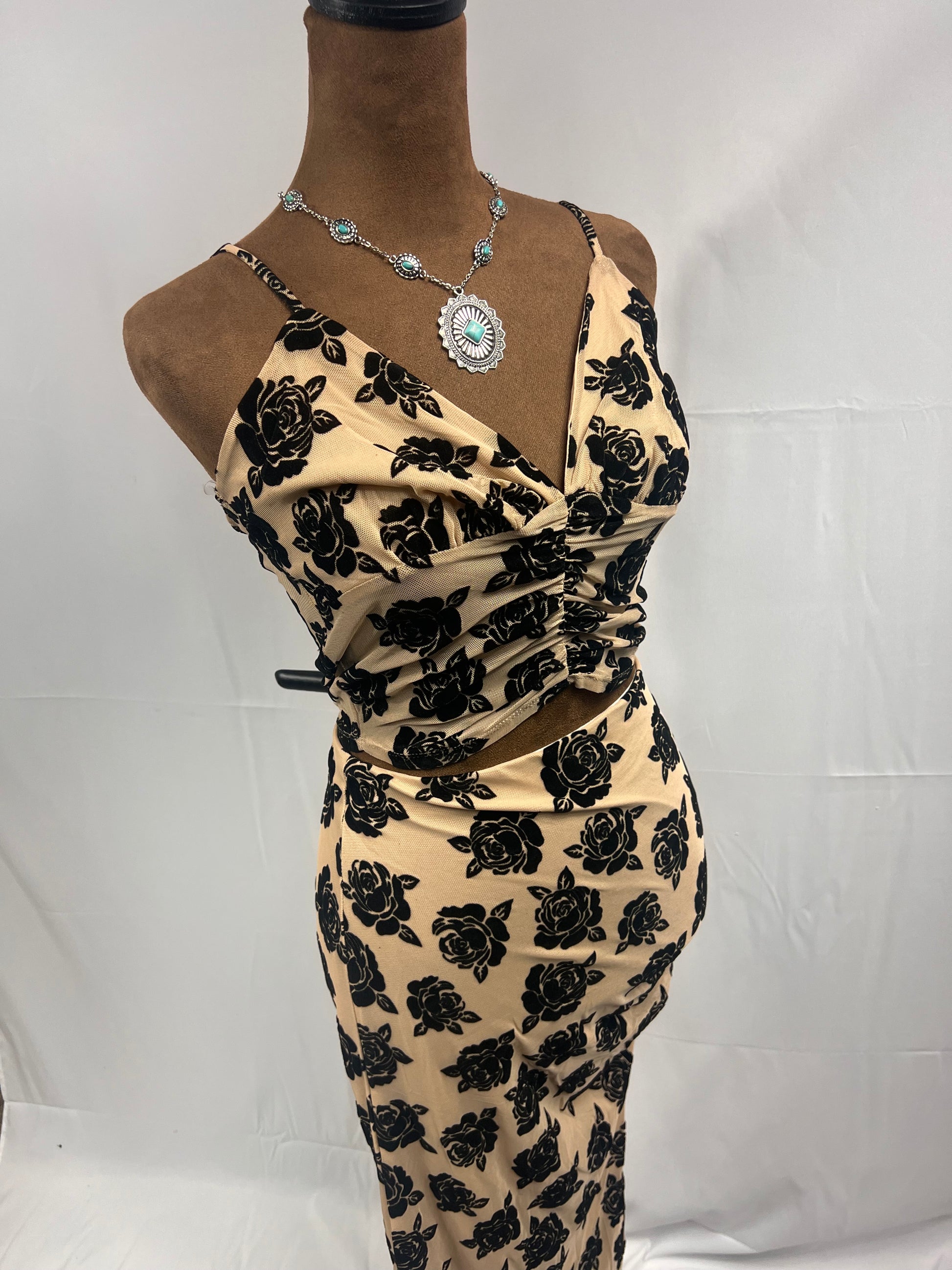 Mesh Skirt set