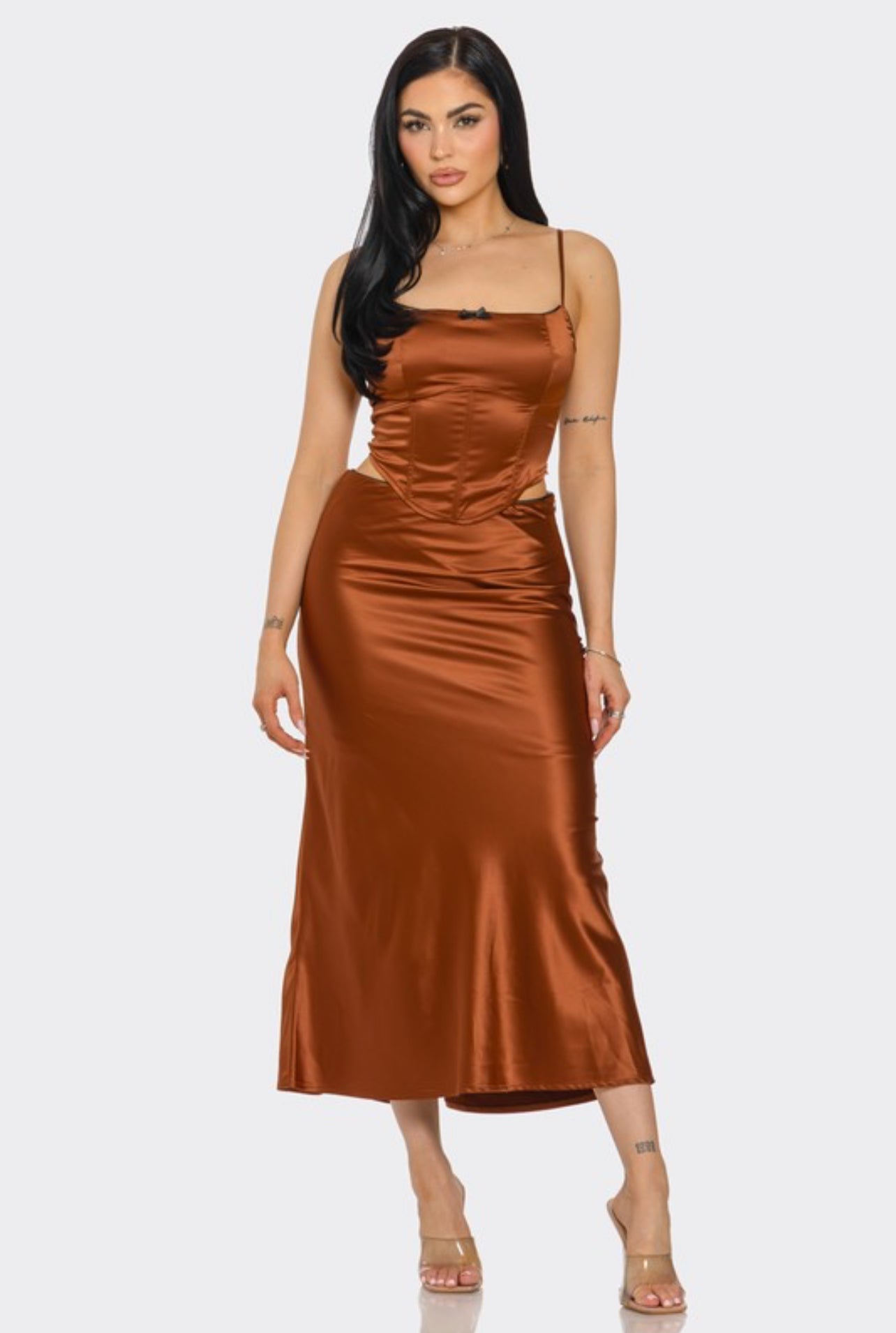 Sexy Satin two piece set