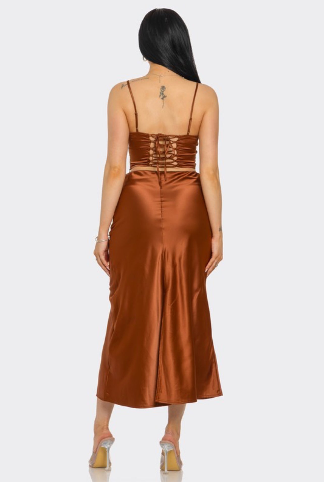Sexy Satin two piece set