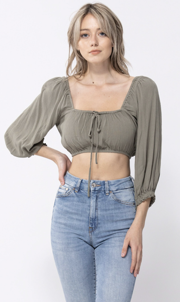 Long sleeve Crop Top