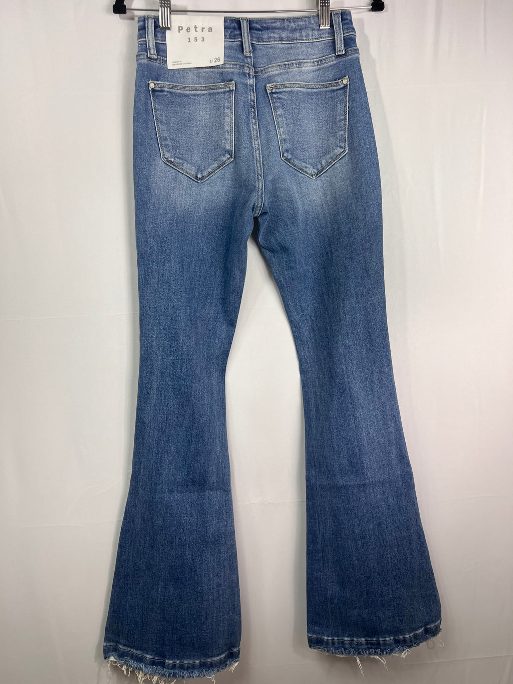 Destroyed Mid Rise Flare Jeans