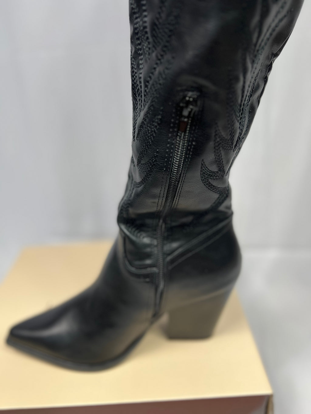 Knee High, Embroidered, Cowboy, Boot