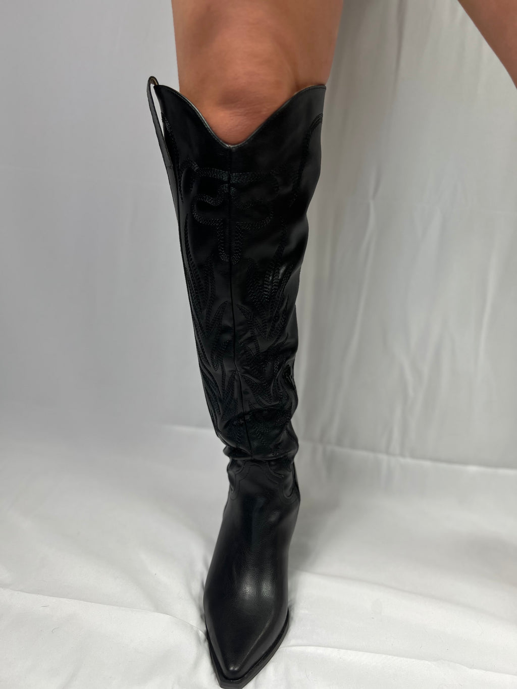 Knee High, Embroidered, Cowboy, Boot