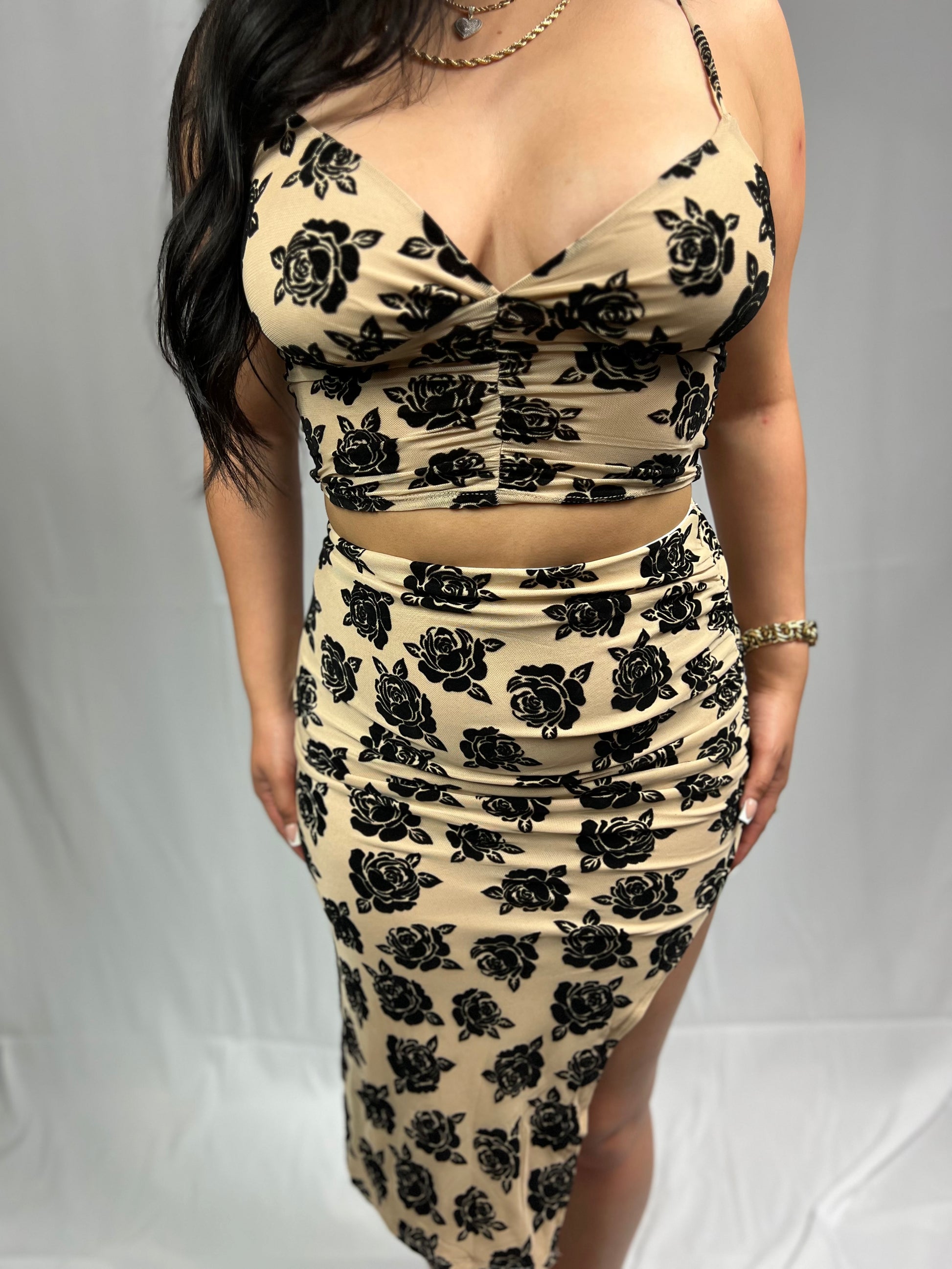Mesh Skirt set