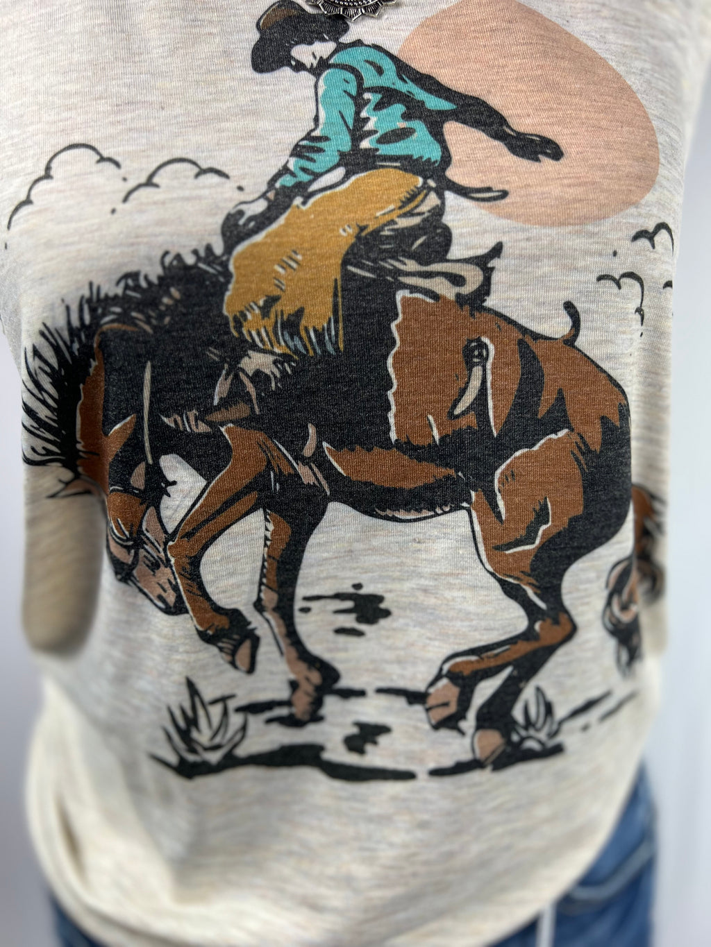 Rodeo Graphic Relaxed Fit Sleeveless Top
