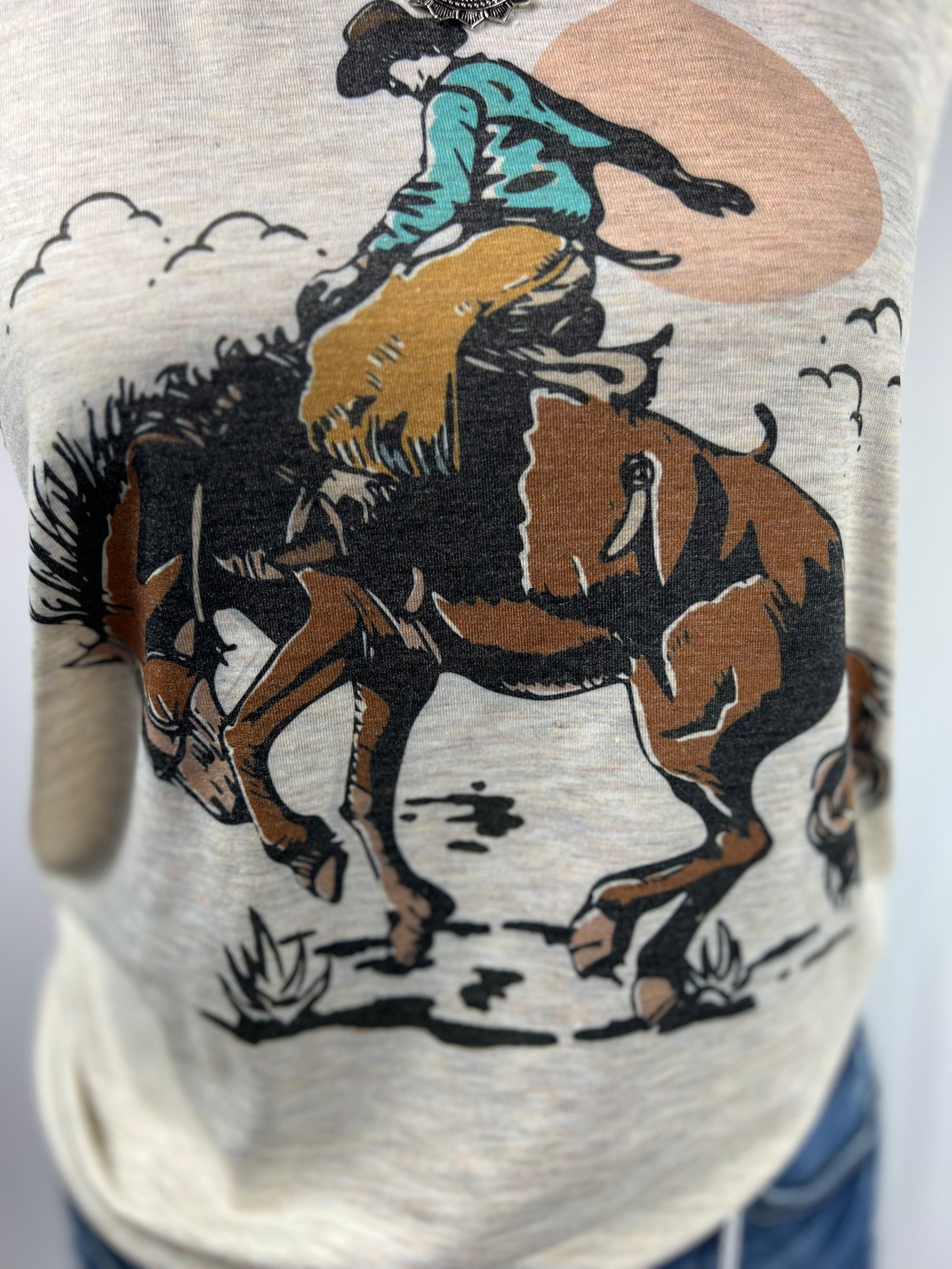 Rodeo Graphic Relaxed Fit Sleeveless Top