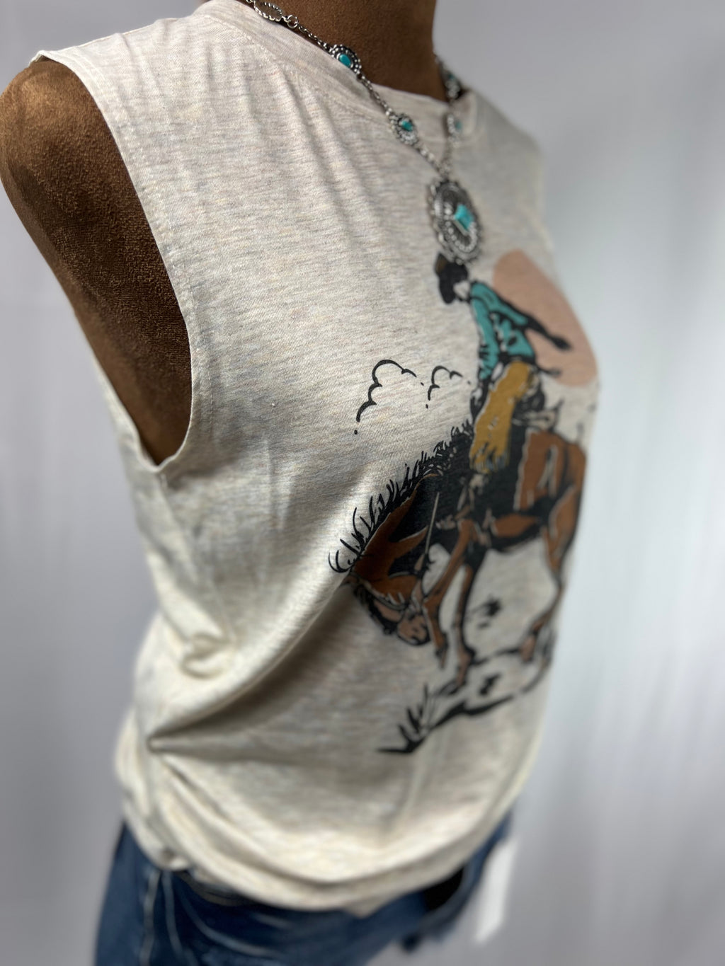 Rodeo Graphic Relaxed Fit Sleeveless Top