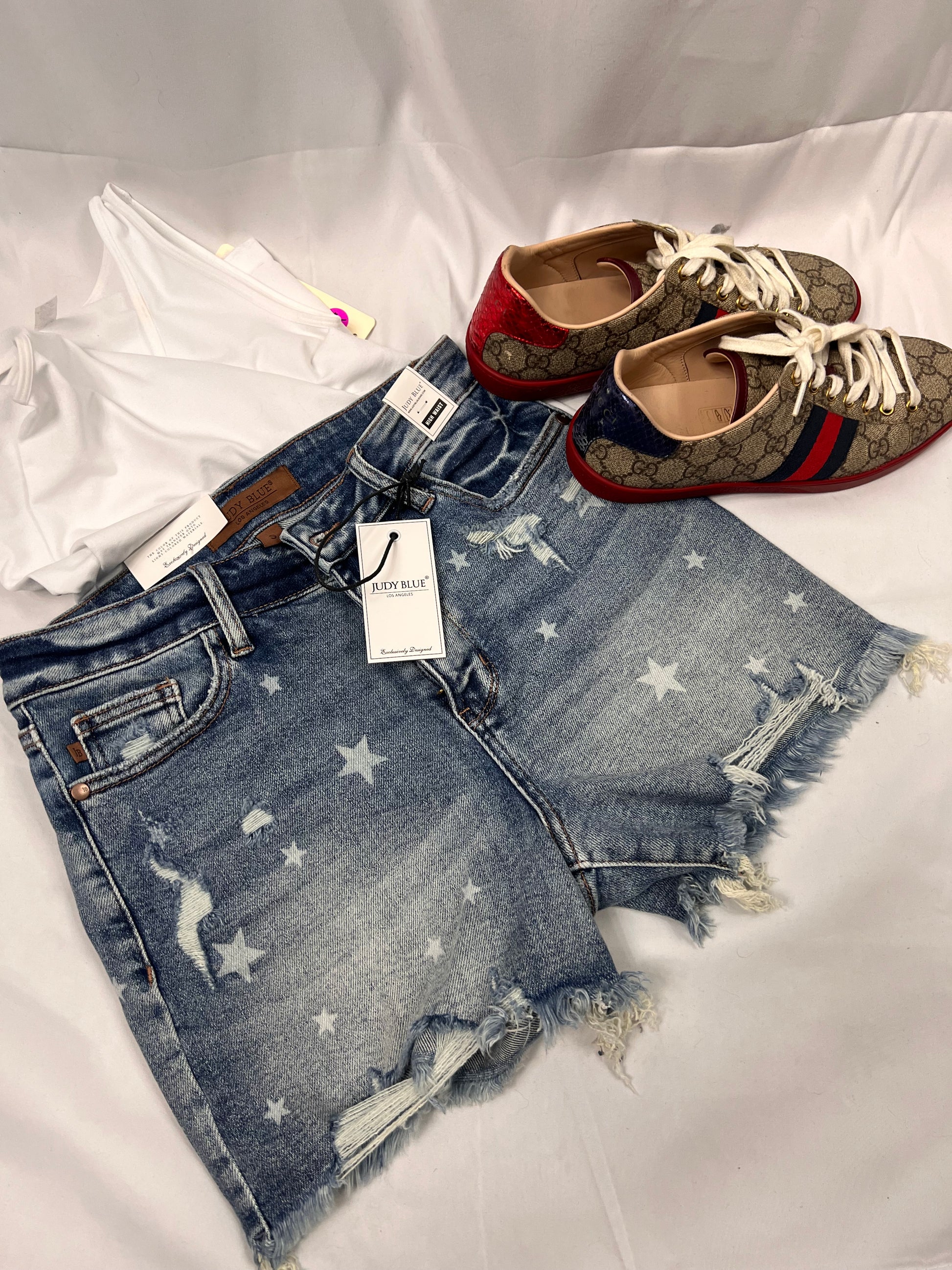 High waist Star Print Cut Off Destroy Judy Blue shorts