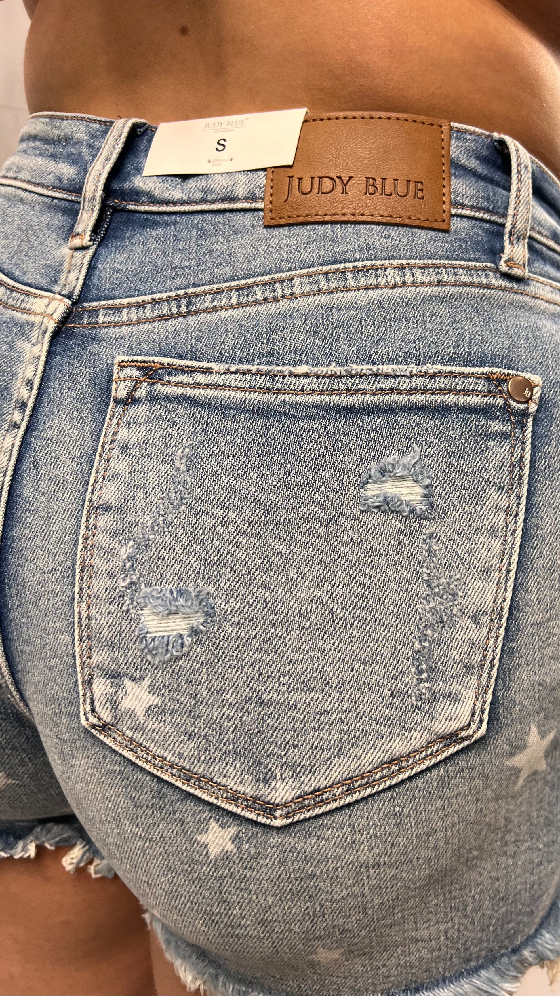 High waist Star Print Cut Off Destroy Judy Blue shorts