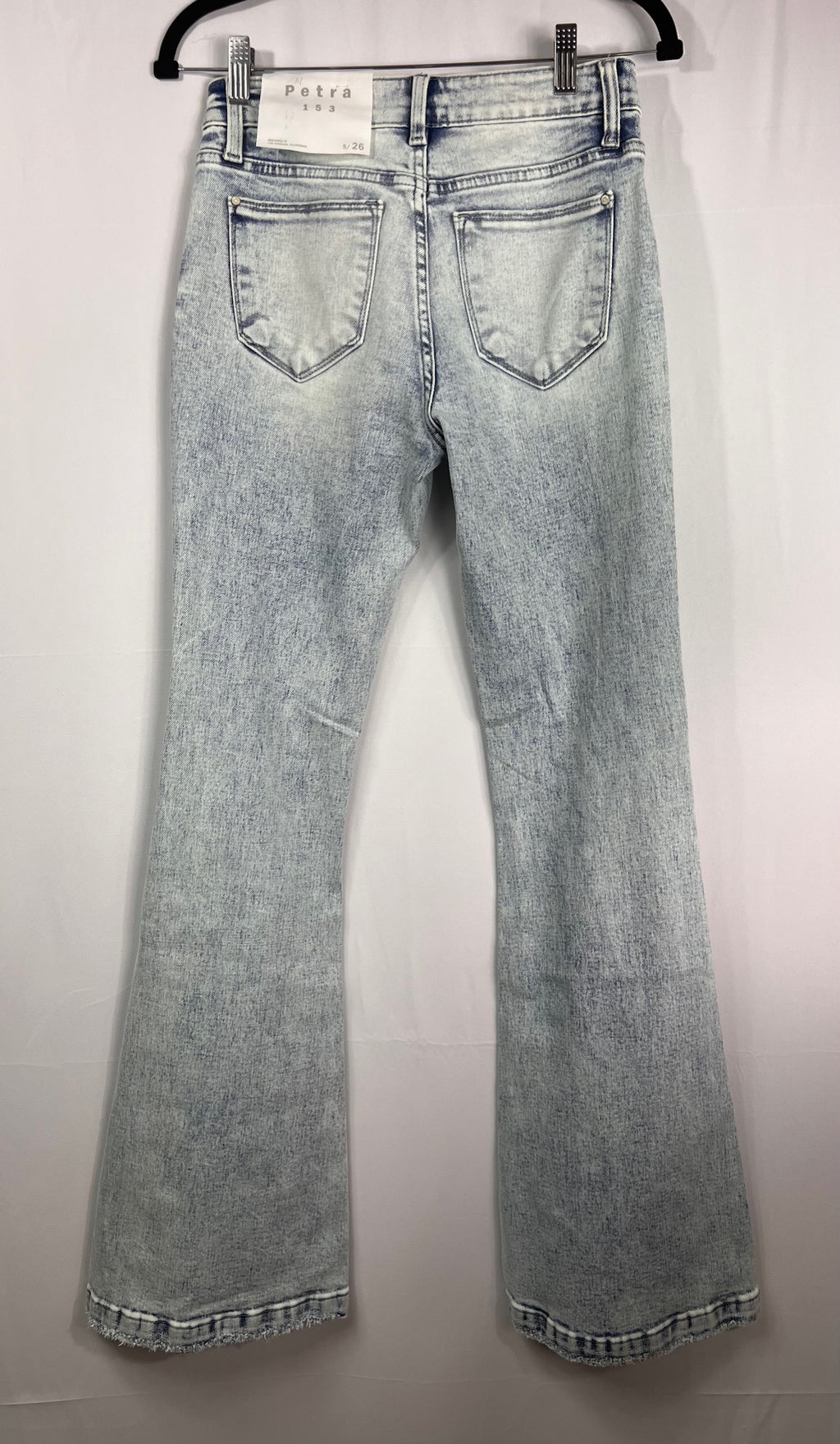 Whitewash Destroyed Mid Rise Stretch Flare