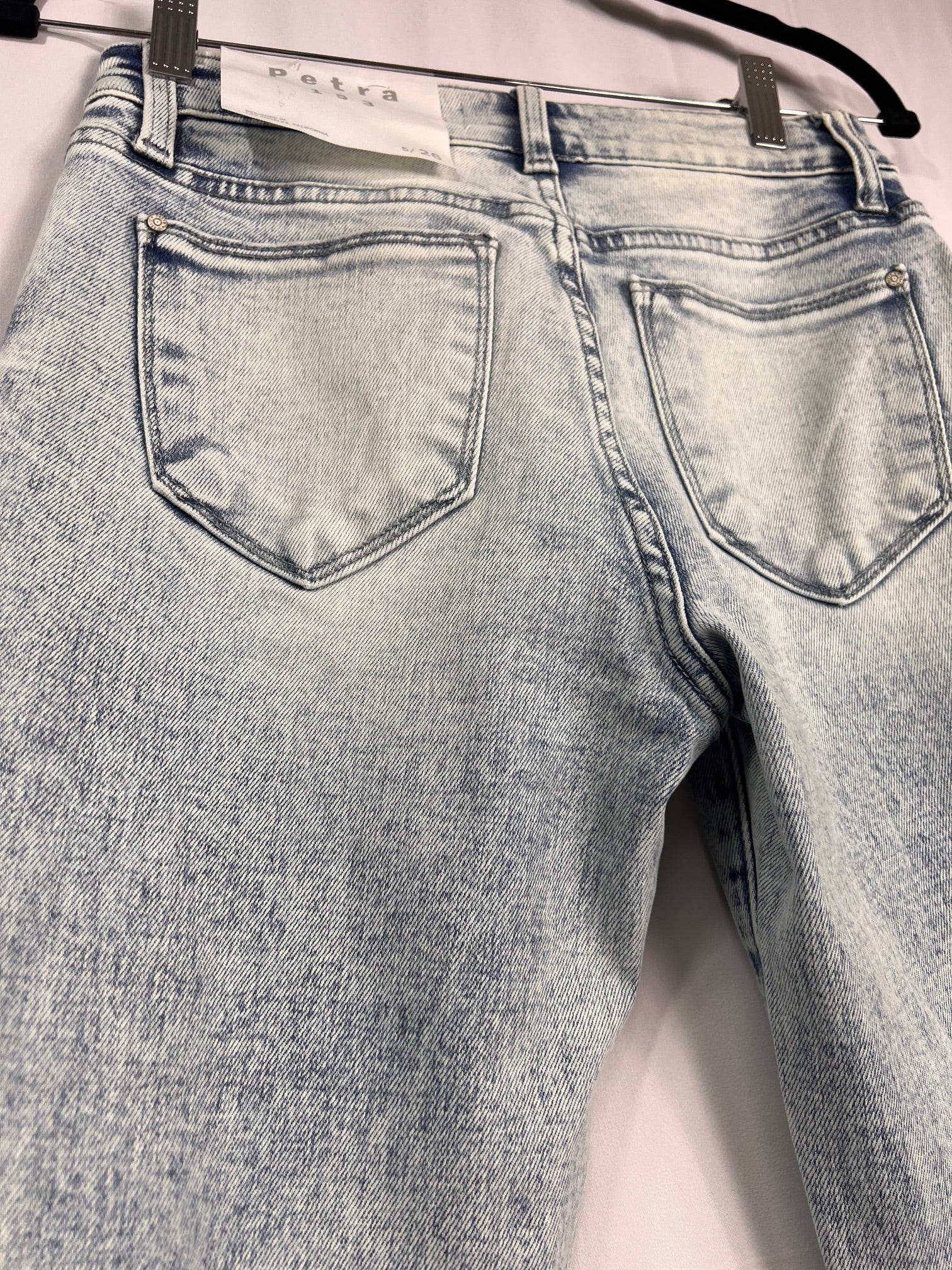 Whitewash Destroyed Mid Rise Stretch Flare