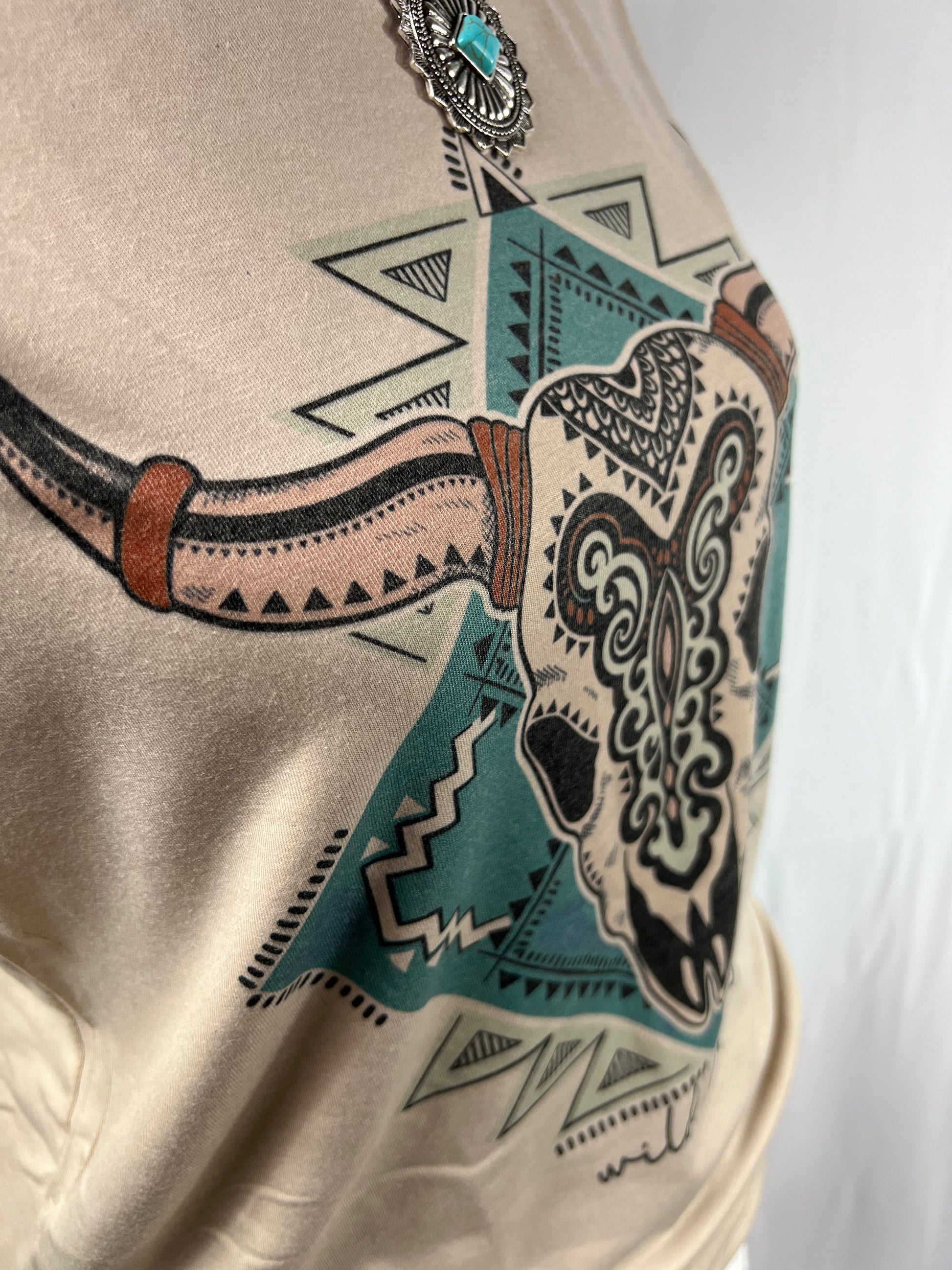 Longhorn Graphic Relaxed Fit Sleeveless Top